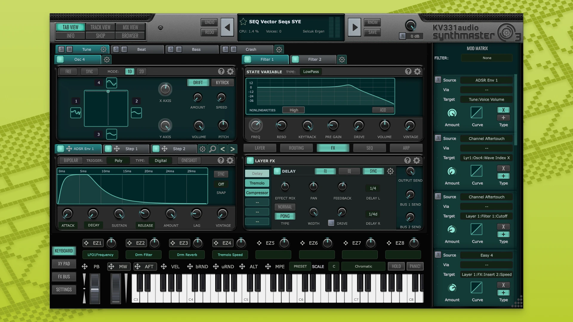 KV331 Audio SynthMaster screenshot 1